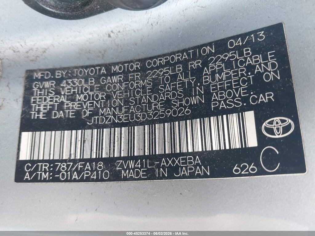 JTDZN3EU3D3259026 2013 TOYOTA PRIUS V photo no. 9