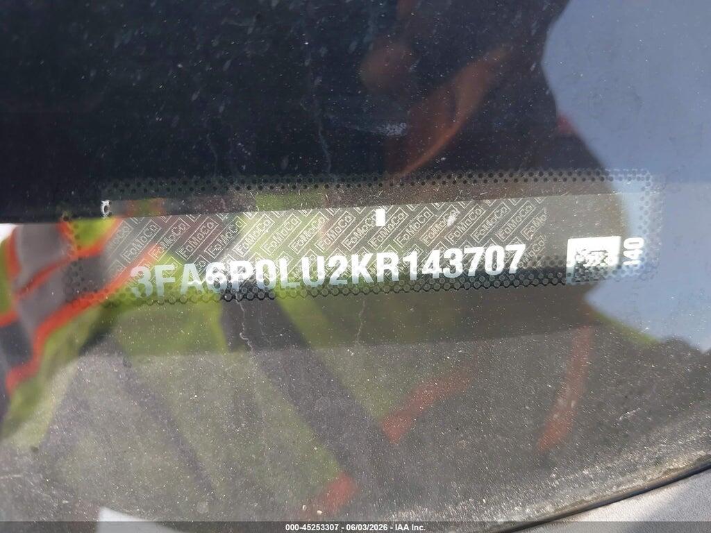 3FA6P0LU2KR143707 2019 FORD FUSION HYBRID photo no. 9
