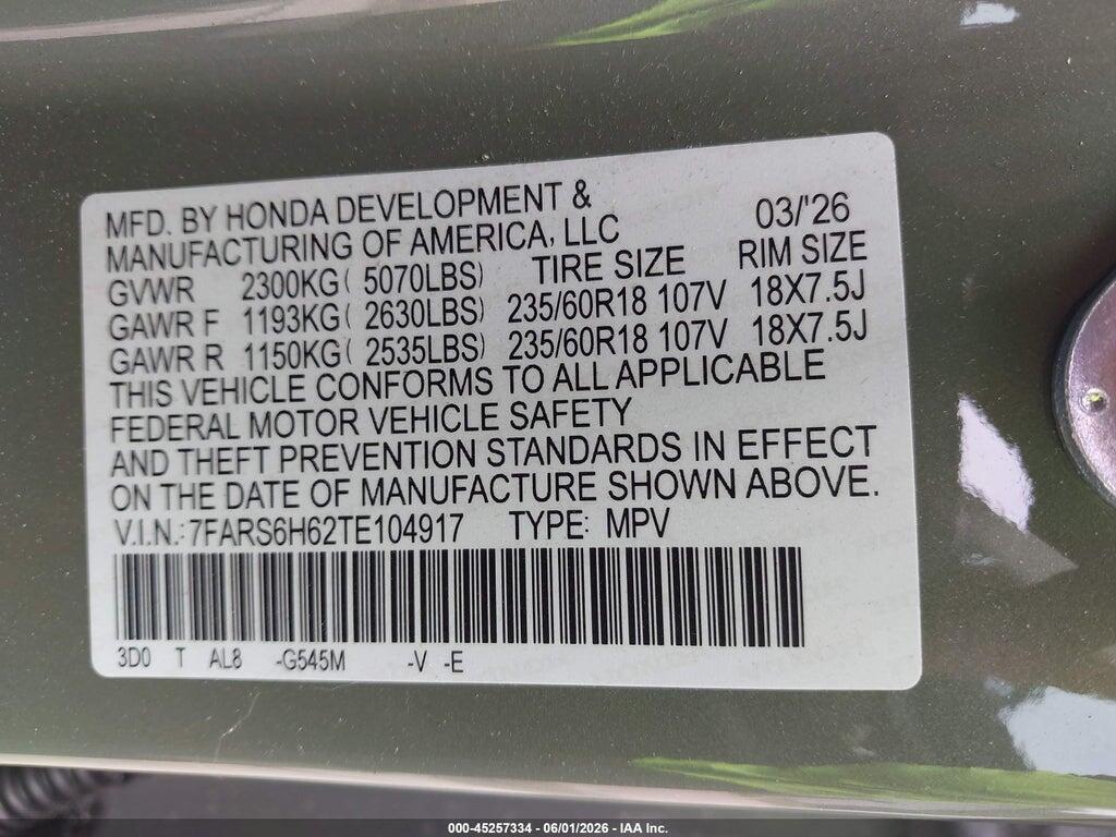 7FARS6H62TE104917 2026 HONDA CR-V HYBRID photo no. 9