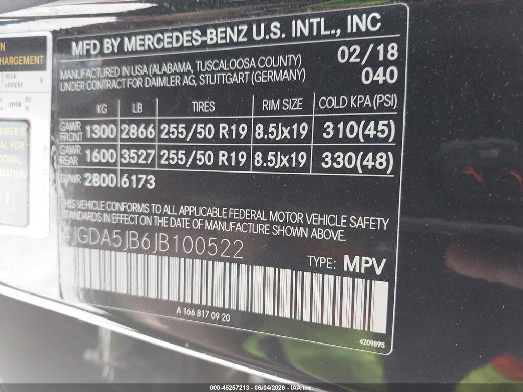 4JGDA5JB6JB100522 2018 MERCEDES-BENZ GLE 350 photo no. 9