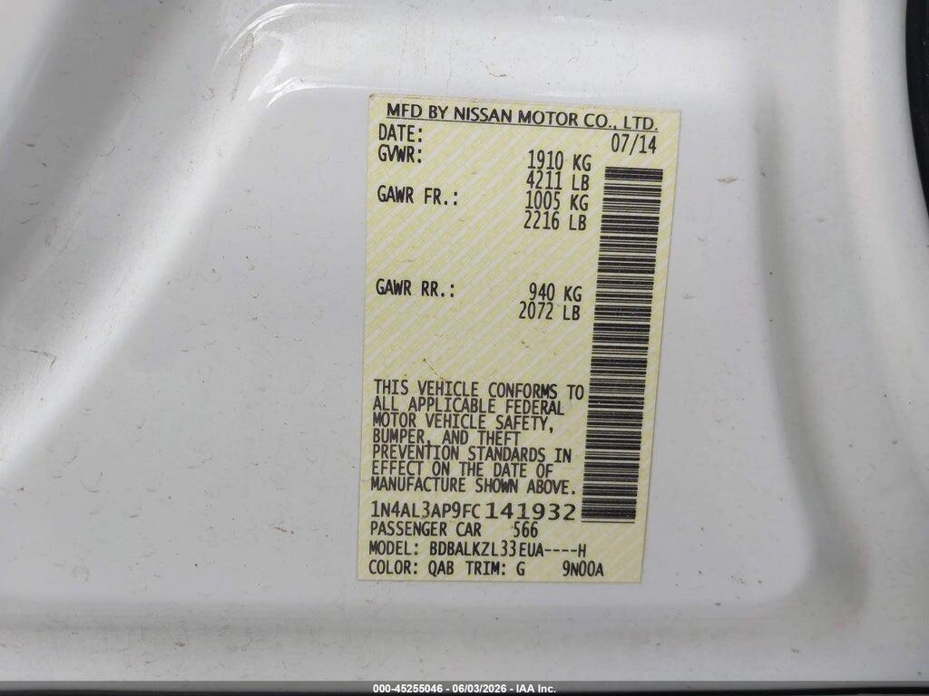 1N4AL3AP9FC141932 2015 NISSAN ALTIMA photo no. 9