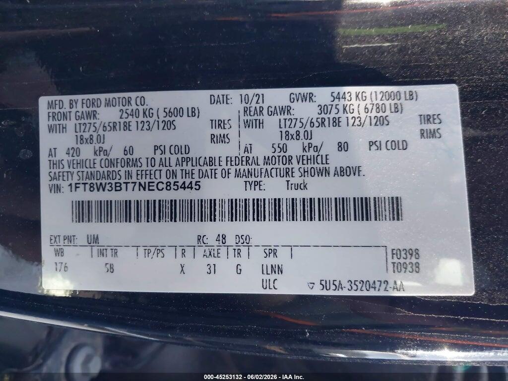 1FT8W3BT7NEC85445 2022 FORD F-350 photo no. 8