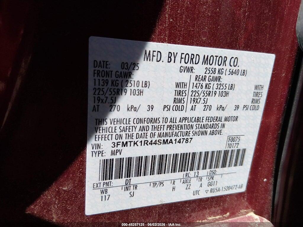 3FMTK1R44SMA14787 2025 FORD MUSTANG MACH-E photo no. 9