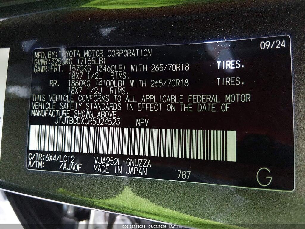 JTJTBCDX0R5024523 2024 LEXUS GX 550 photo no. 9