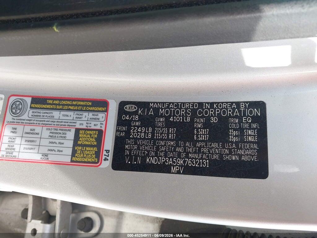 KNDJP3A59K7632131 2019 KIA SOUL photo no. 9