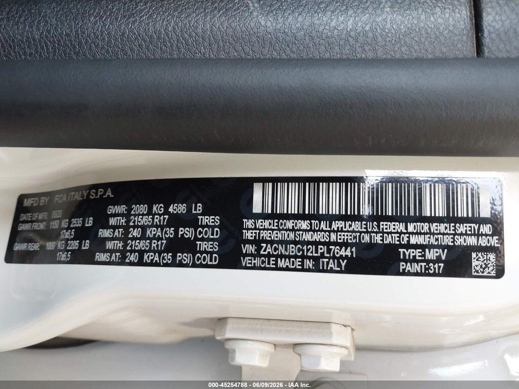 ZACNJBC12LPL76441 2020 JEEP RENEGADE photo no. 9