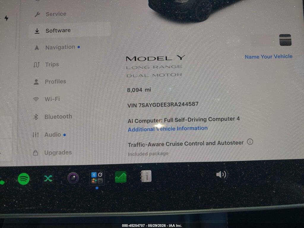 7SAYGDEE3RA244587 2024 TESLA MODEL Y photo no. 7