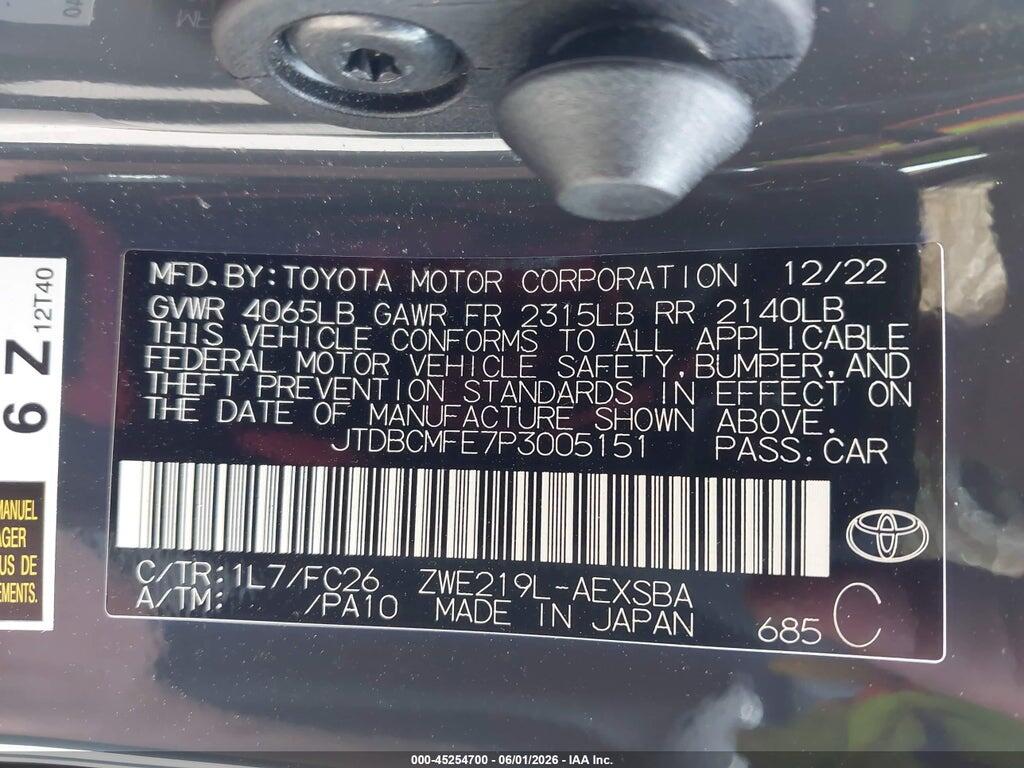JTDBCMFE7P3005151 2023 TOYOTA COROLLA photo no. 9
