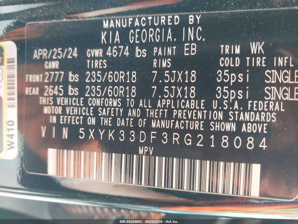 5XYK33DF3RG218084 2024 KIA SPORTAGE photo no. 9