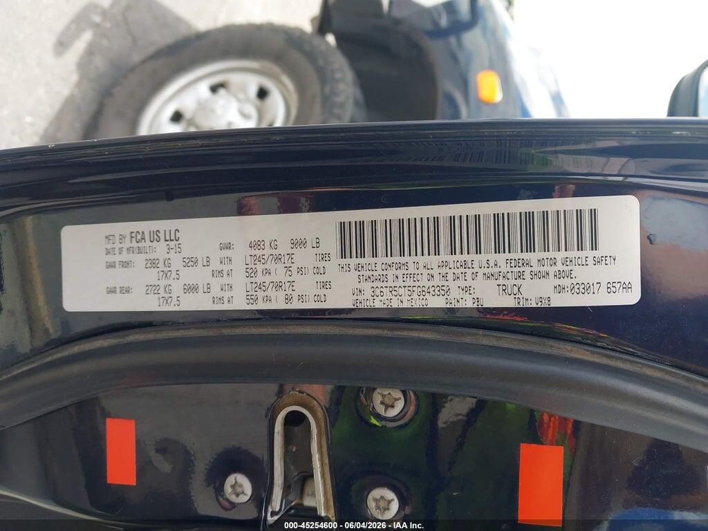 3C6TR5CT5FG643350 2015 RAM 2500 photo no. 9