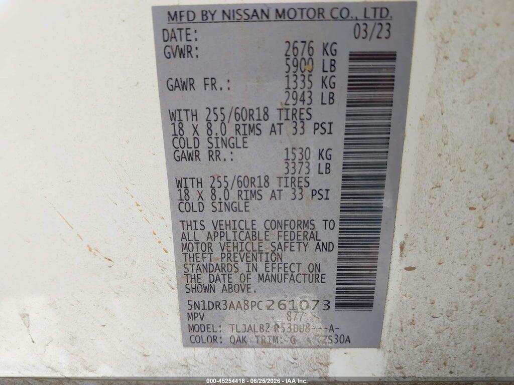 5N1DR3AA8PC261073 2023 NISSAN PATHFINDER photo no. 9