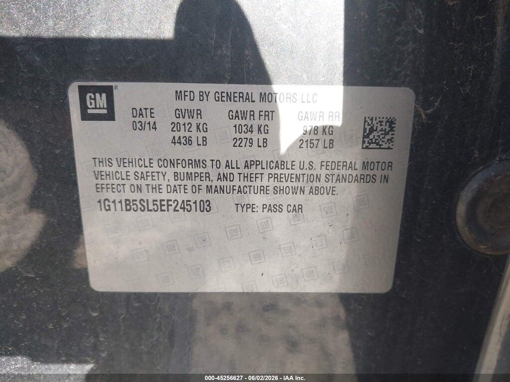 1G11B5SL5EF245103 2014 CHEVROLET MALIBU photo no. 9