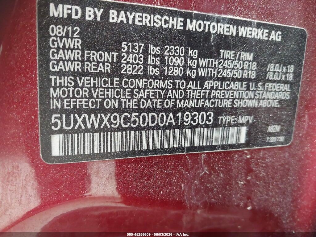 5UXWX9C50D0A19303 2013 BMW X3 photo no. 9