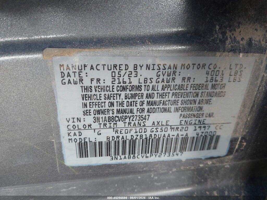 3N1AB8CV6PY273547 2023 NISSAN SENTRA photo no. 9