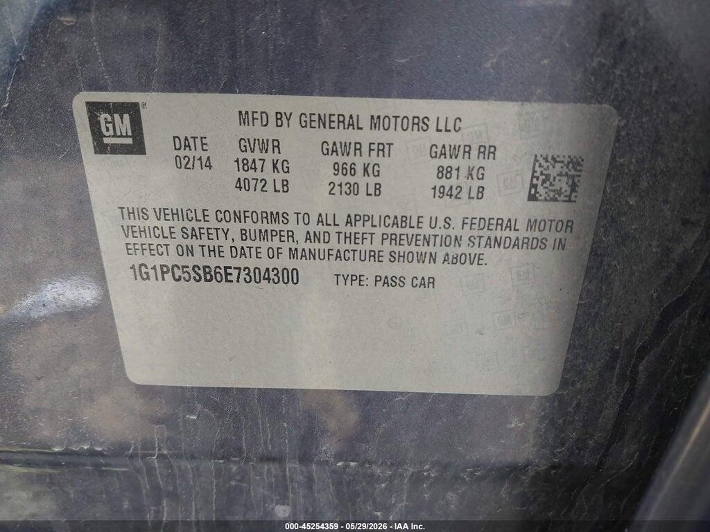 1G1PC5SB6E7304300 2014 CHEVROLET CRUZE photo no. 9
