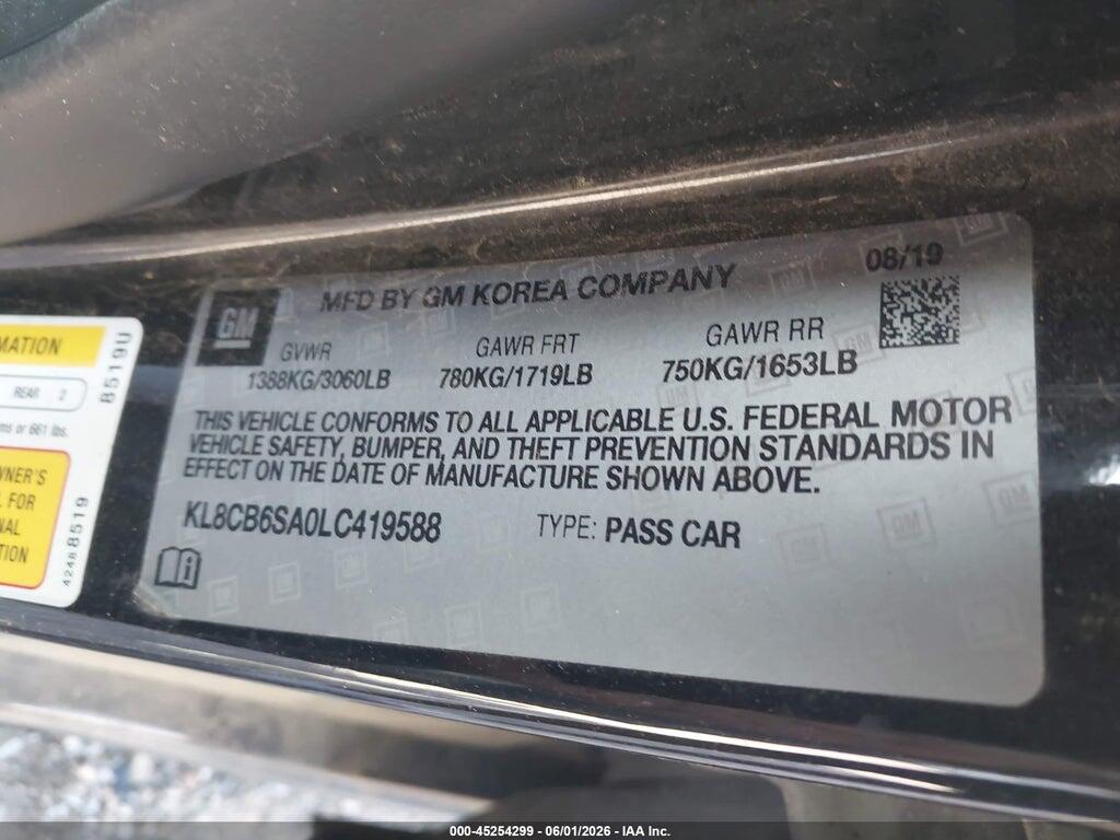 KL8CB6SA0LC419588 2020 CHEVROLET SPARK photo no. 9