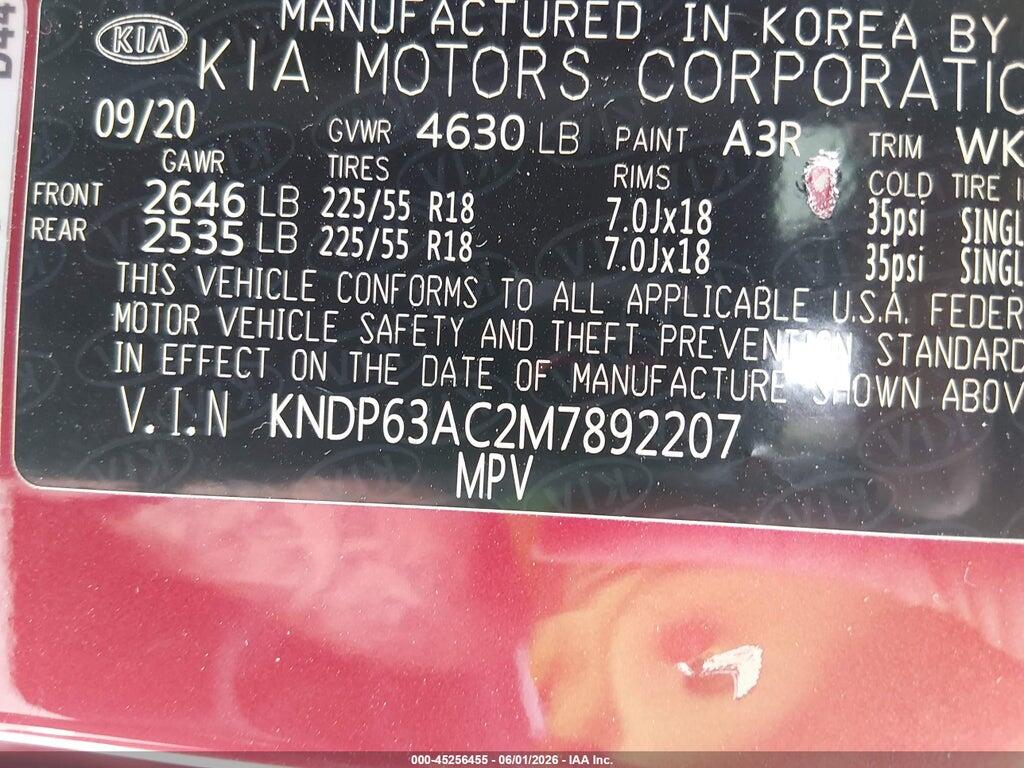 KNDP63AC2M7892207 2021 KIA SPORTAGE photo no. 9