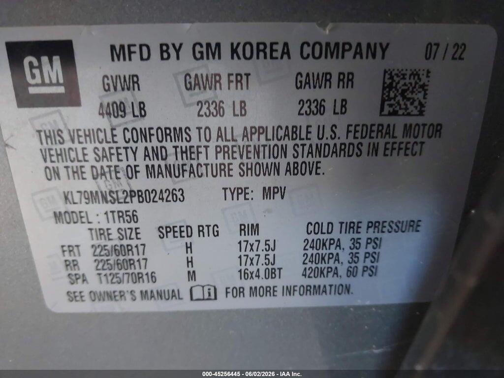 KL79MNSL2PB024263 2023 CHEVROLET TRAILBLAZER photo no. 9