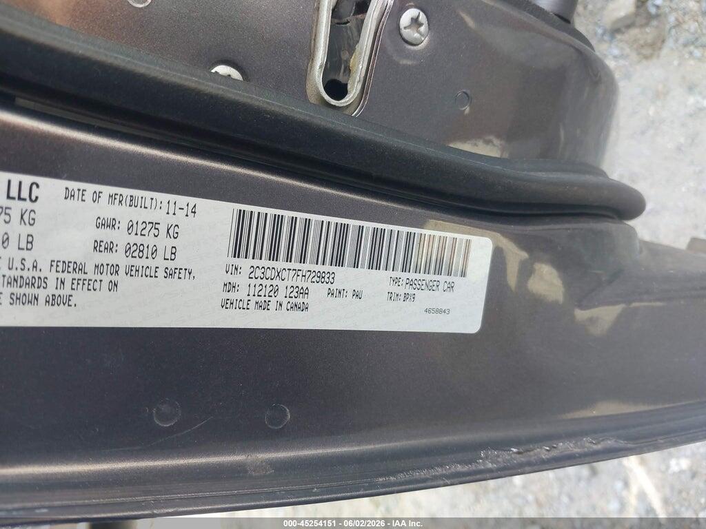 2C3CDXCT7FH729833 2015 DODGE CHARGER photo no. 9