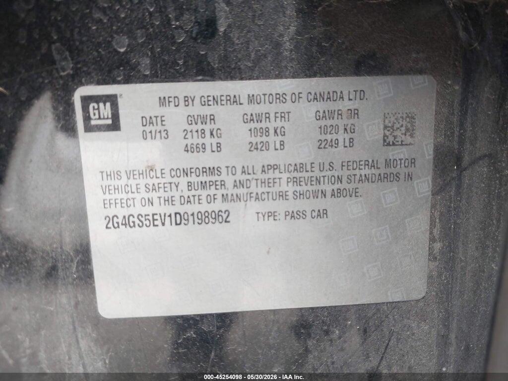 2G4GS5EV1D9198962 2013 BUICK REGAL photo no. 9