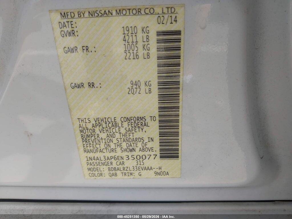 1N4AL3AP6EN350077 2014 NISSAN ALTIMA photo no. 9