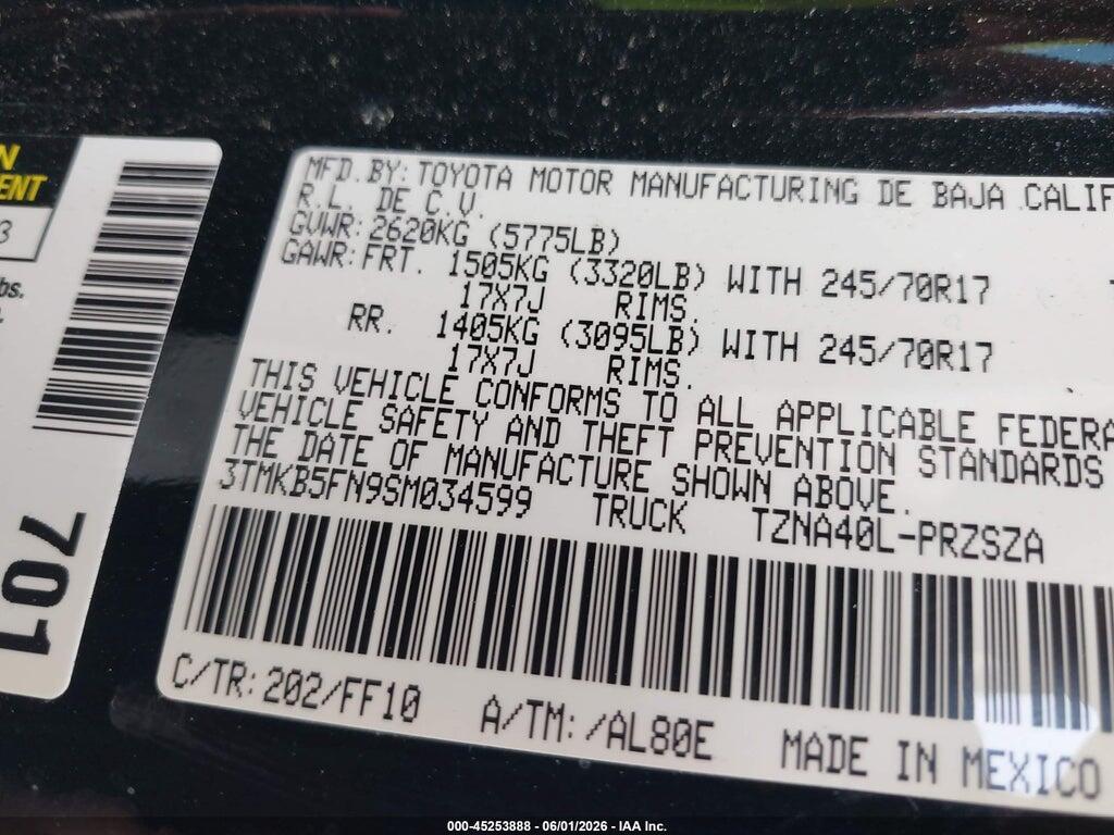 3TMKB5FN9SM034599 2025 TOYOTA TACOMA photo no. 9