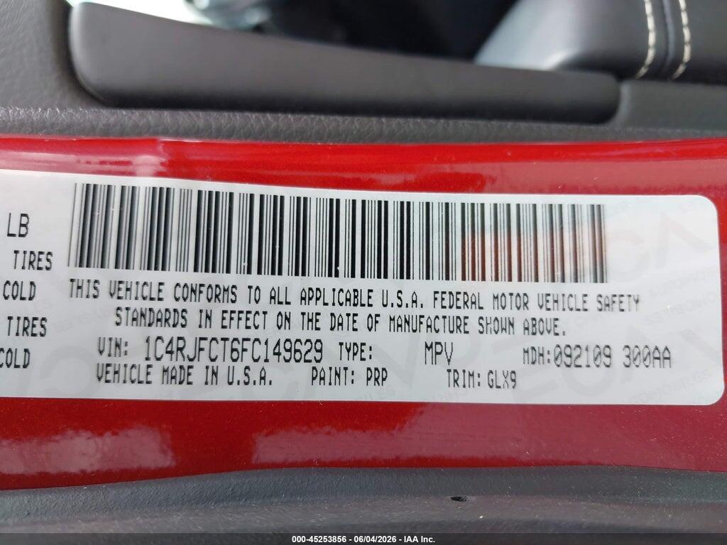 1C4RJFCT6FC149629 2015 JEEP GRAND CHEROKEE photo no. 9