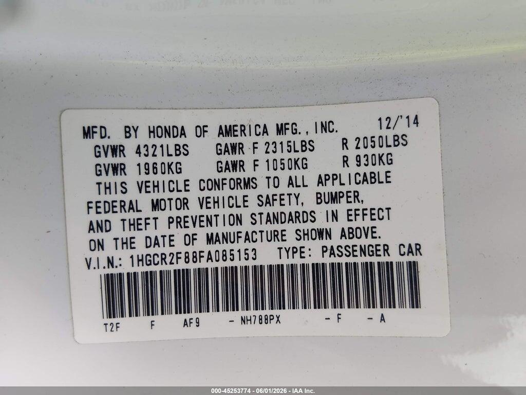 1HGCR2F88FA085153 2015 HONDA ACCORD photo no. 9