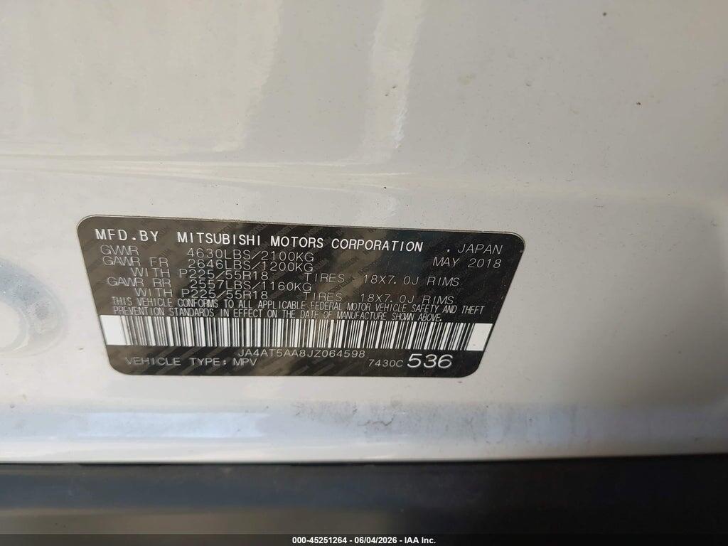 JA4AT5AA8JZ064598 2018 MITSUBISHI ECLIPSE CROSS photo no. 9