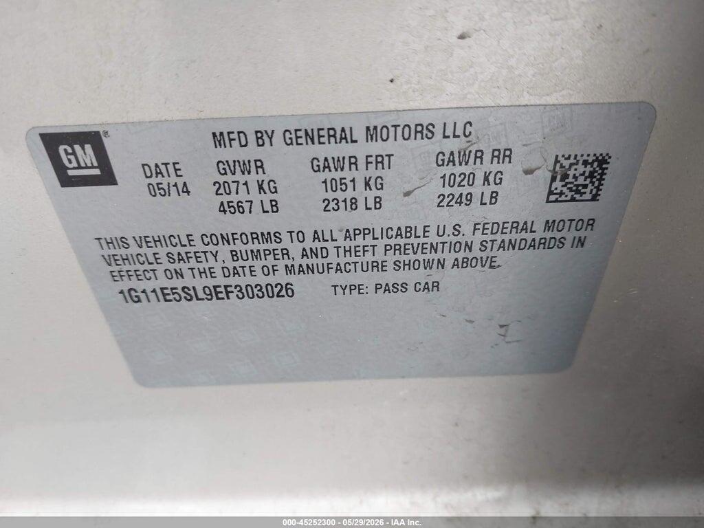 1G11E5SL9EF303026 2014 CHEVROLET MALIBU photo no. 9