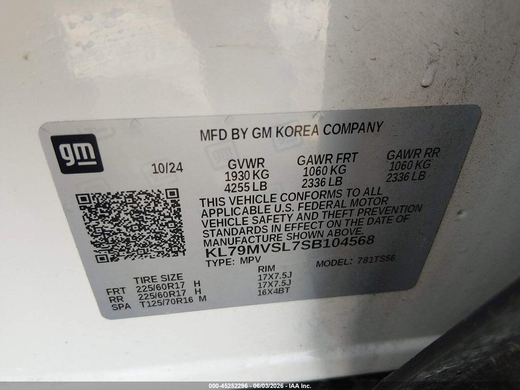 KL79MVSL7SB104568 2025 CHEVROLET TRAILBLAZER photo no. 9