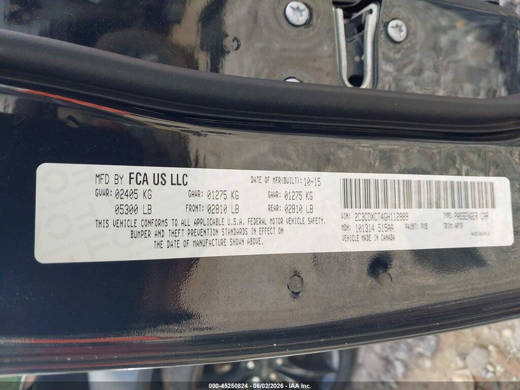 2C3CDXCT4GH112889 2016 DODGE CHARGER photo no. 9