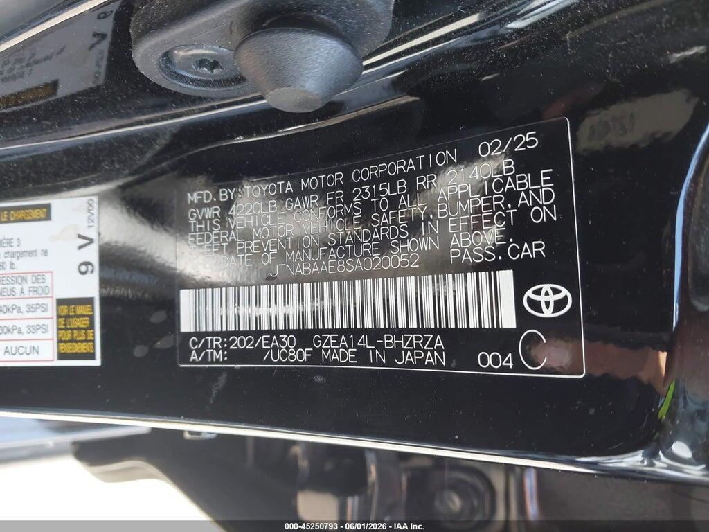 JTNABAAE8SA020052 2025 TOYOTA GR COROLLA photo no. 9