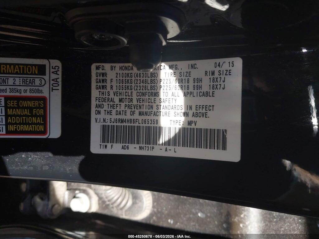 5J6RM4H96FL065359 2015 HONDA CR-V photo no. 9