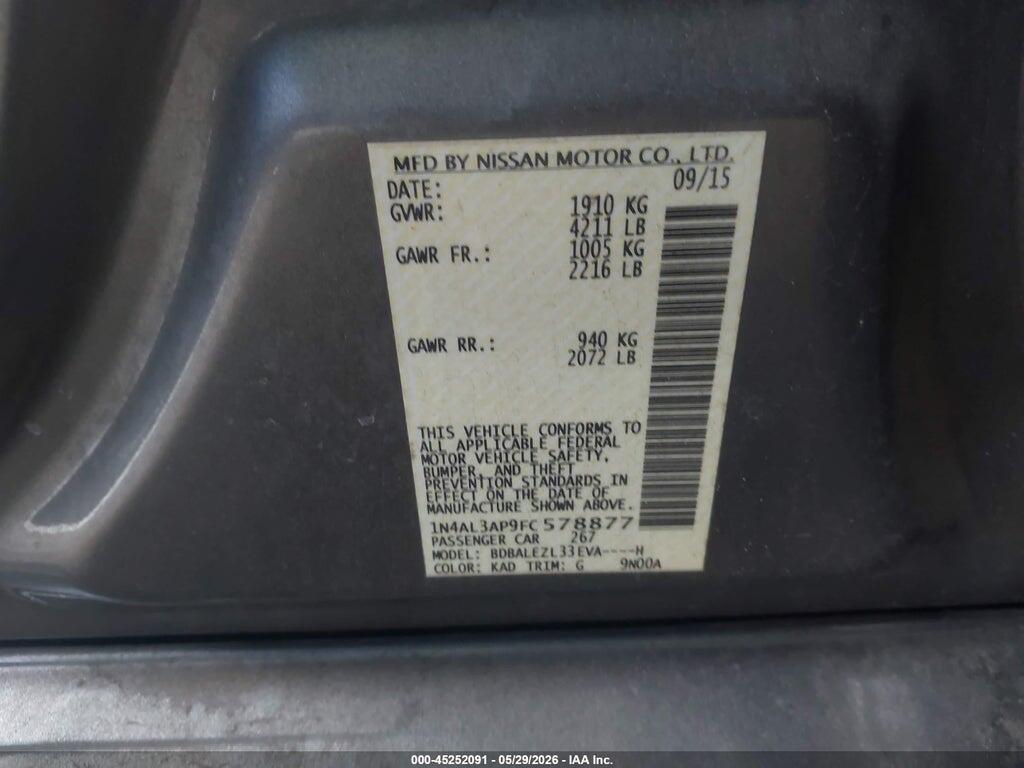 1N4AL3AP9FC578877 2015 NISSAN ALTIMA photo no. 9