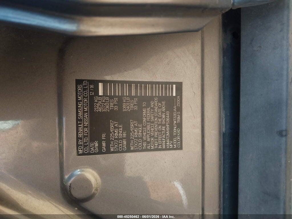 KNMAT2MV6HP536449 2017 NISSAN ROGUE photo no. 9