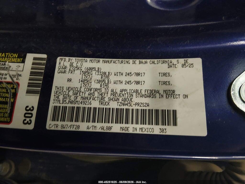 3TMLB5JN0SM149216 2025 TOYOTA TACOMA photo no. 9