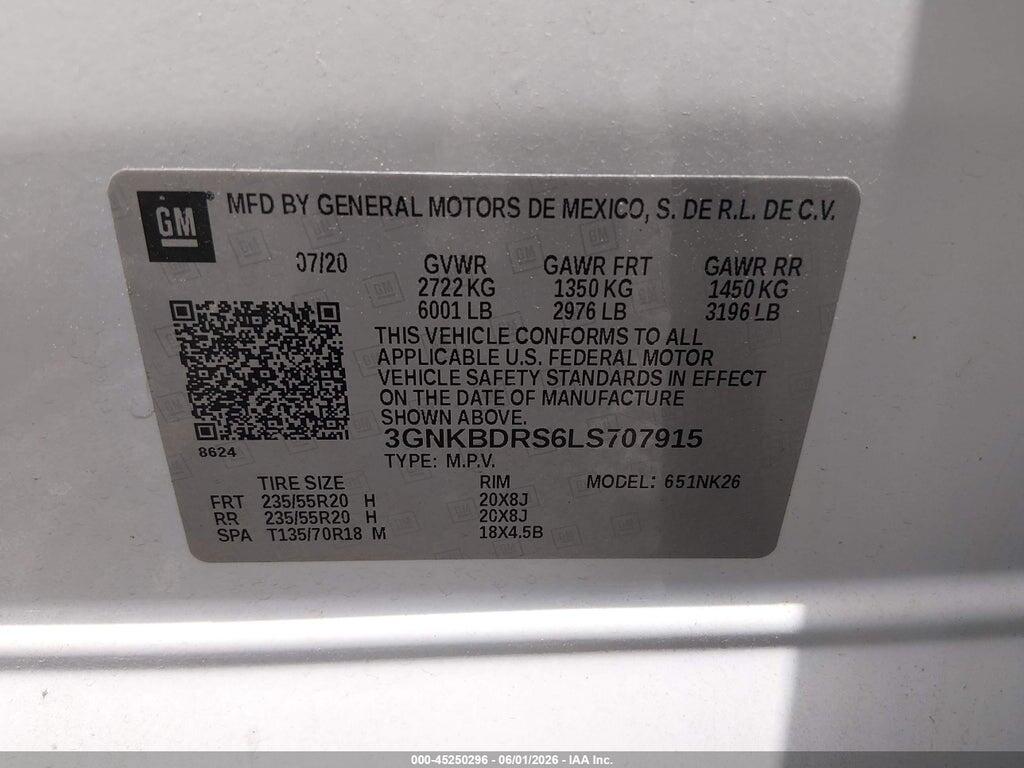 3GNKBDRS6LS707915 2020 CHEVROLET BLAZER photo no. 9