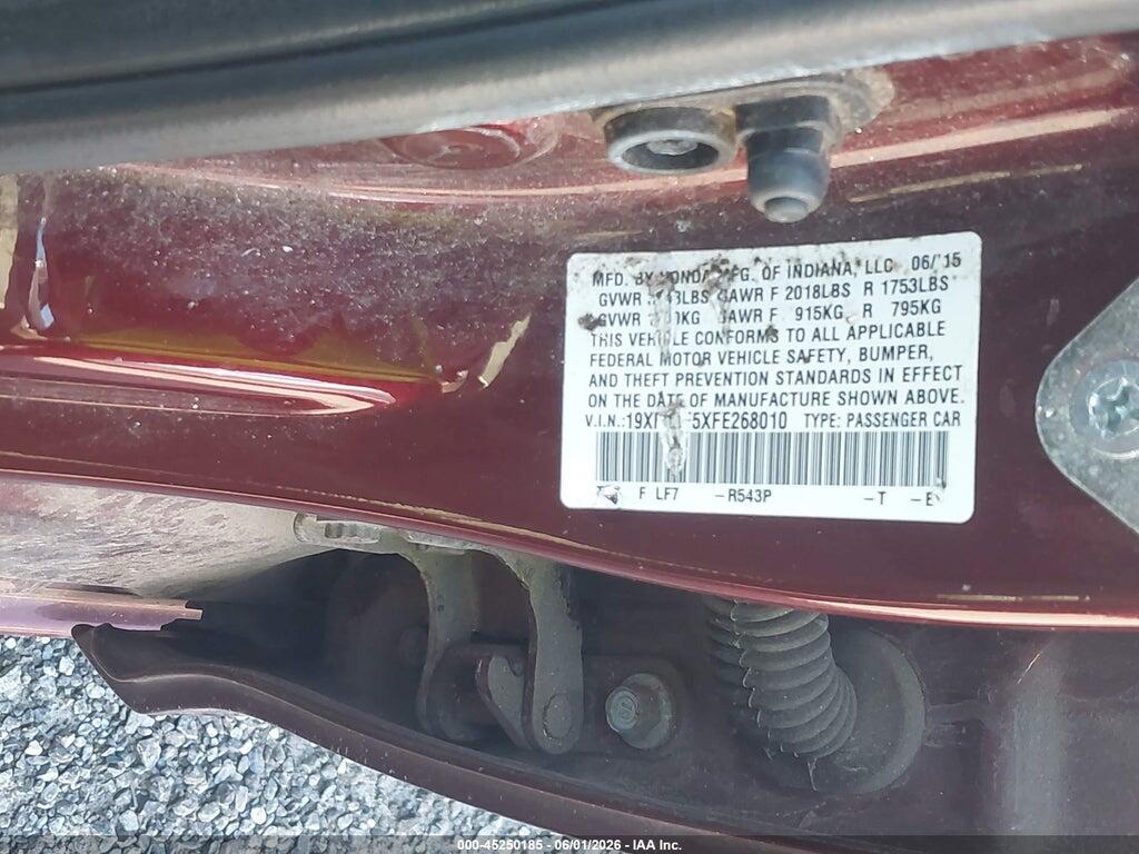 19XFB2F5XFE268010 2015 HONDA CIVIC photo no. 9