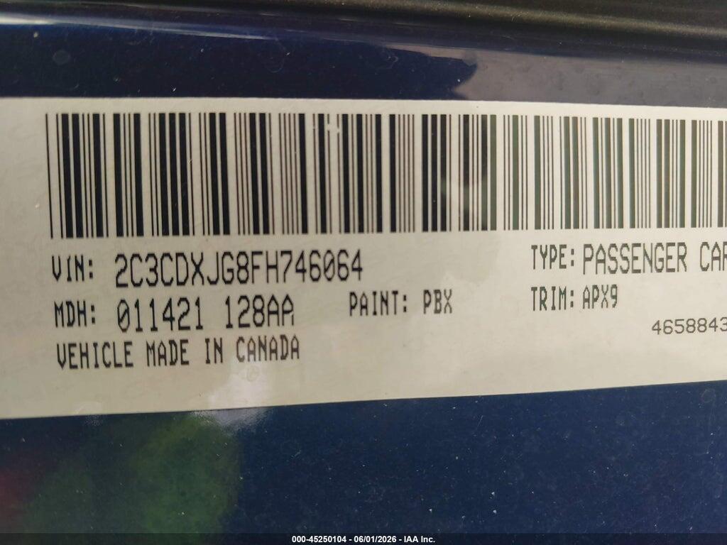 2C3CDXJG8FH746064 2015 DODGE CHARGER photo no. 9