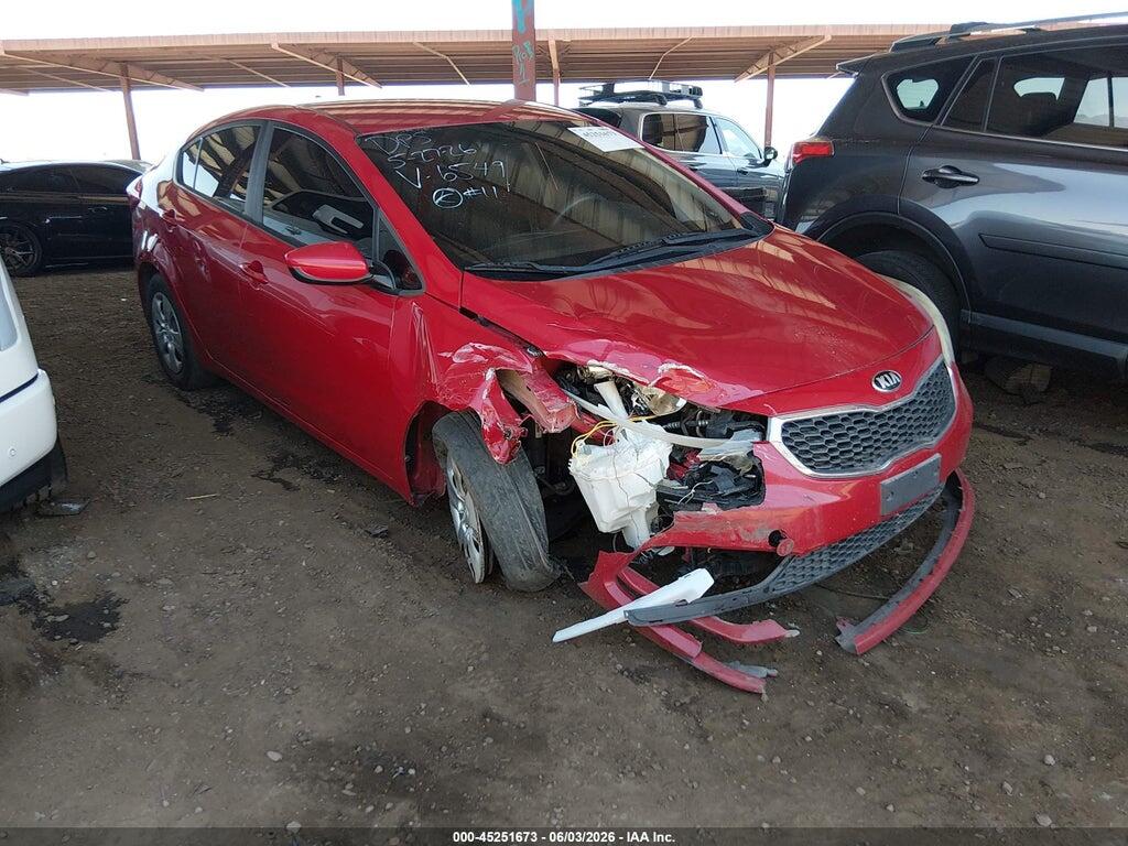 KNAFK4A65G5566549 2016 KIA FORTE photo no. 1