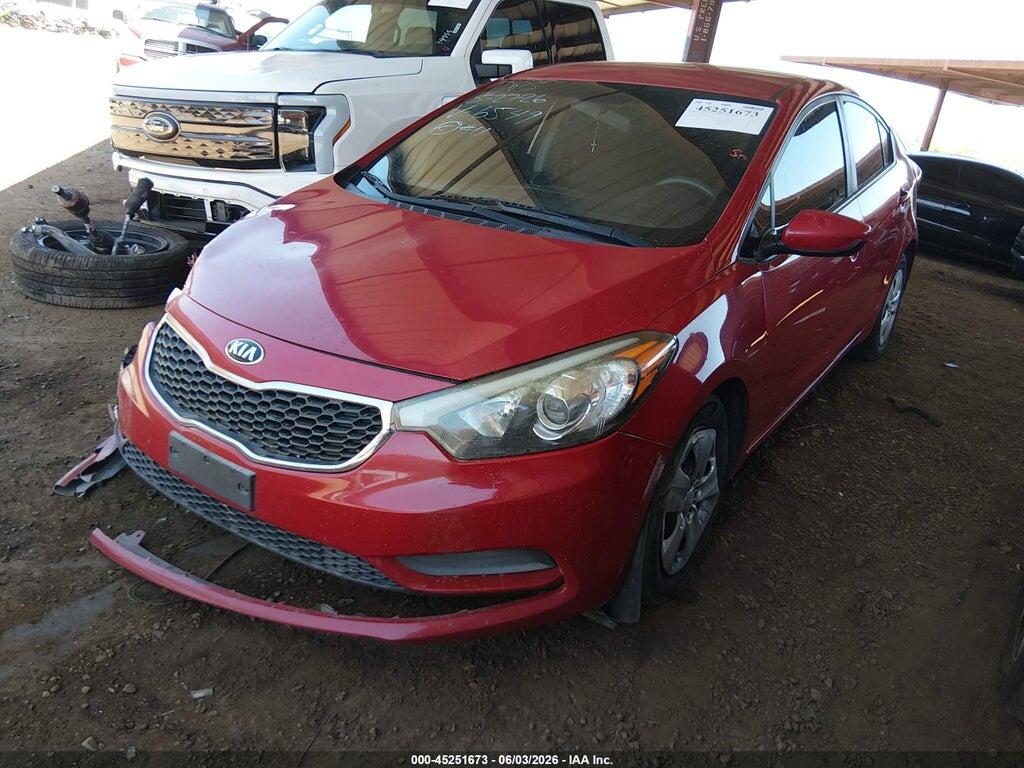 KNAFK4A65G5566549 2016 KIA FORTE photo no. 2