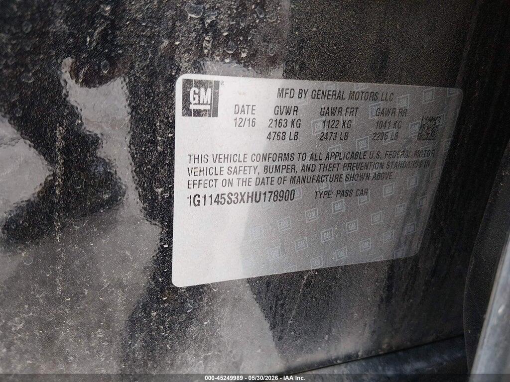1G1145S3XHU178900 2017 CHEVROLET IMPALA photo no. 9