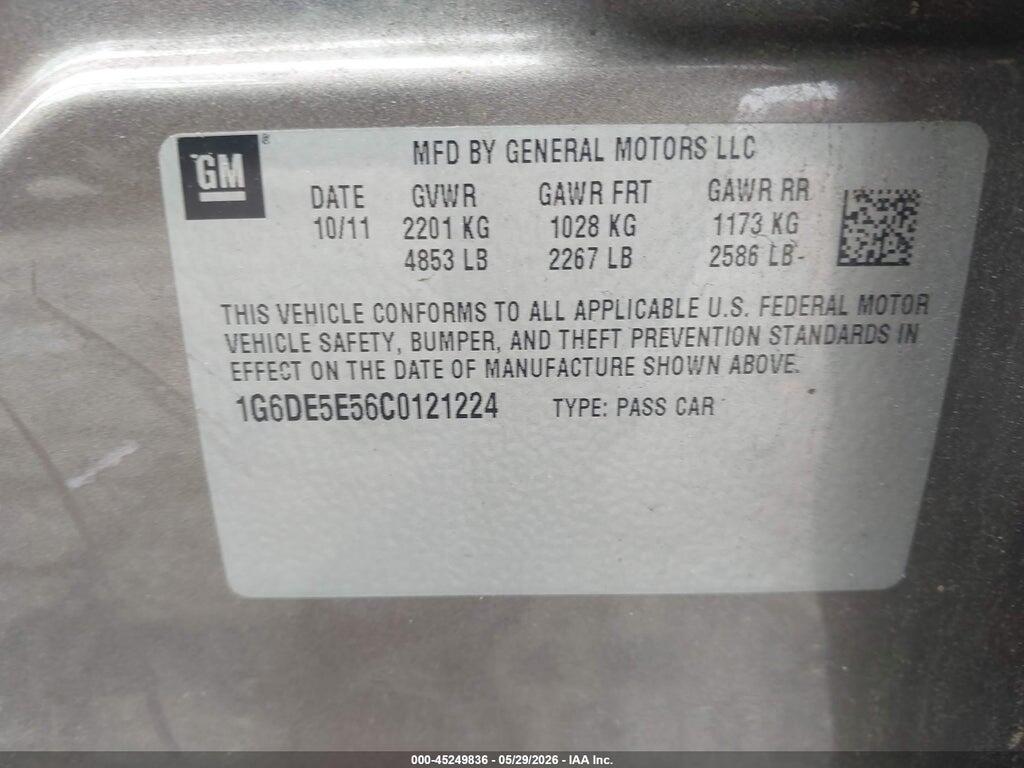 1G6DE5E56C0121224 2012 CADILLAC CTS photo no. 9