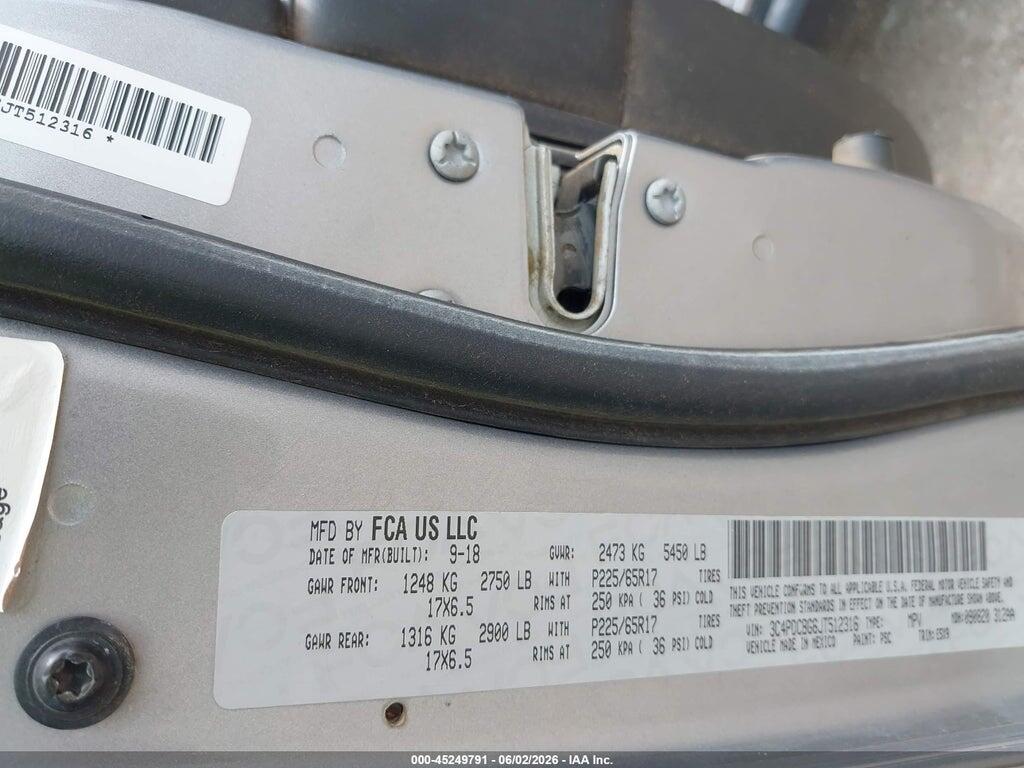 3C4PDCBG6JT512316 2018 DODGE JOURNEY photo no. 9