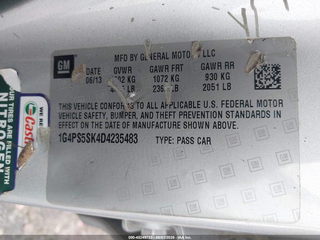 1G4PS5SK4D4235483 2013 BUICK VERANO photo no. 9