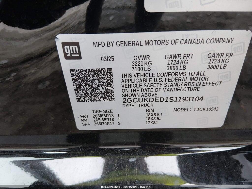 2GCUKDED1S1193104 2025 CHEVROLET SILVERADO 1500 photo no. 9