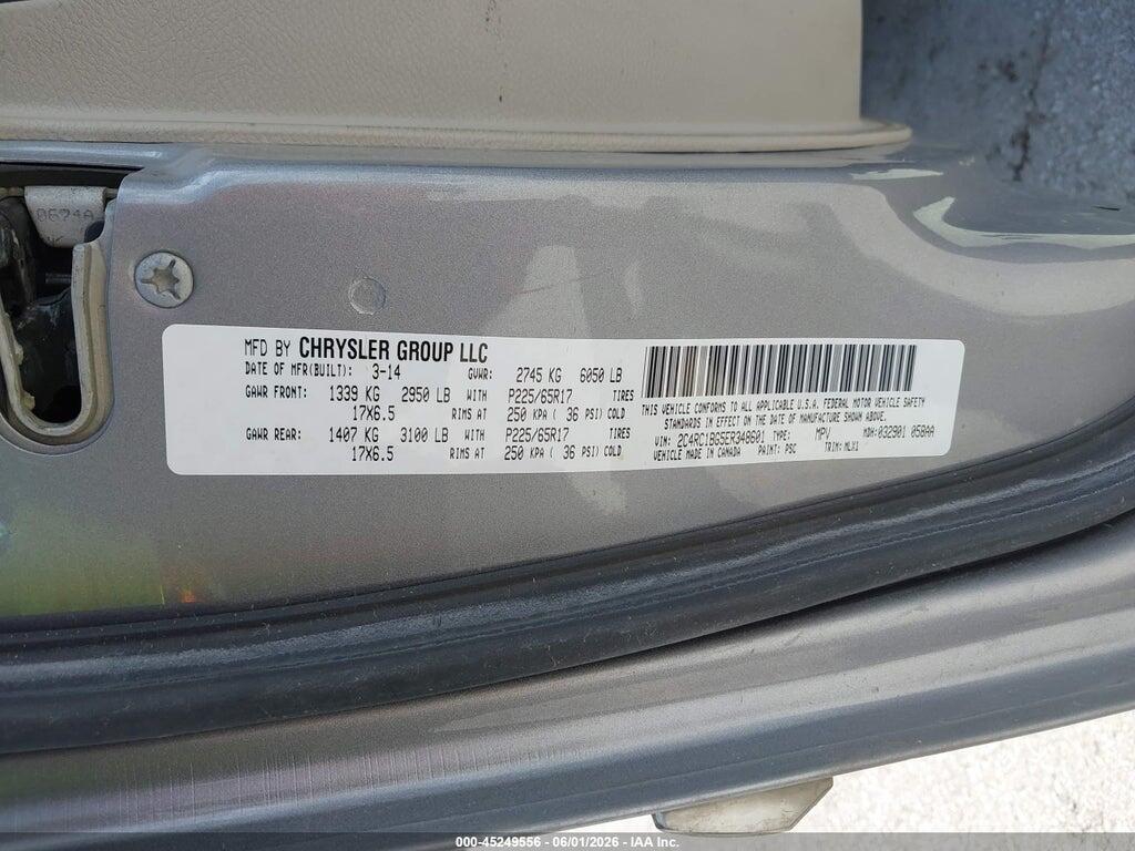 2C4RC1BG5ER348601 2014 CHRYSLER TOWN & COUNTRY photo no. 9