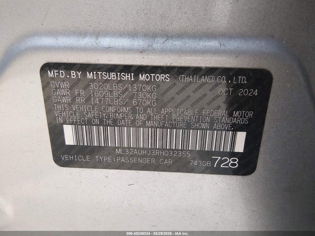 ML32AUHJ3RH032355 2024 MITSUBISHI MIRAGE photo no. 9