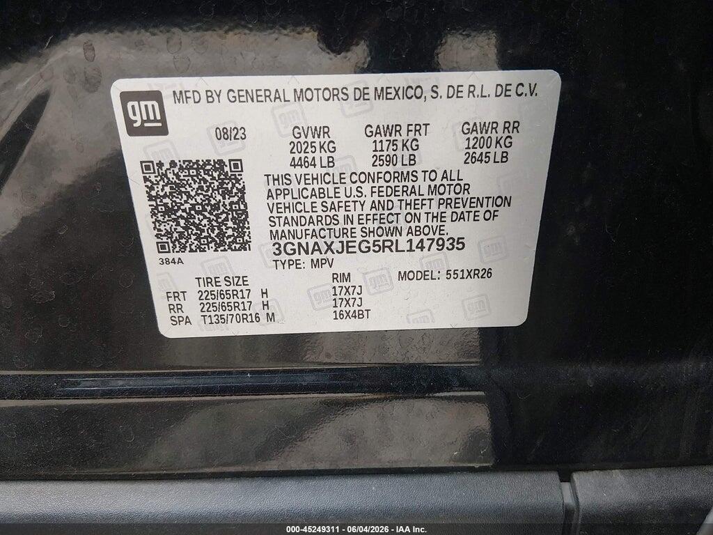 3GNAXJEG5RL147935 2024 CHEVROLET EQUINOX photo no. 9